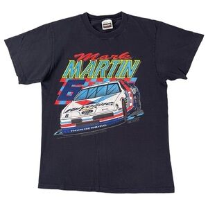 Vintage Nascar T Shirt Medium Mark Martin Valvoline Racecar 1994 Single Stitch